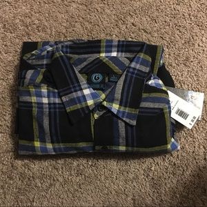 Men's Long Sleeve Flannel Shirt by Burnside Lg NWT